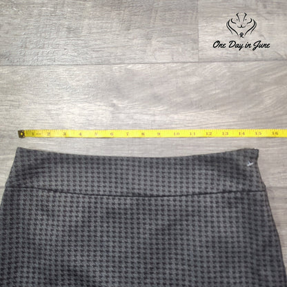 Garfield & Marks Pencil Skirt Gray Black Houndstooth Knee Length Size 4