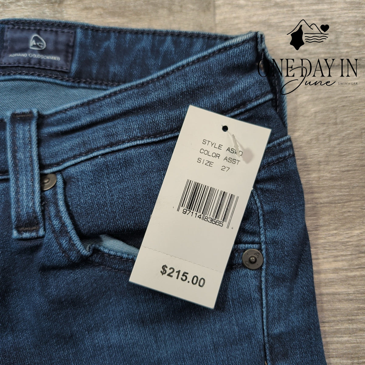 AG Adriano Goldschmied Straight Leg Jeans Dark Wash Women's NWT Size 4 (27)