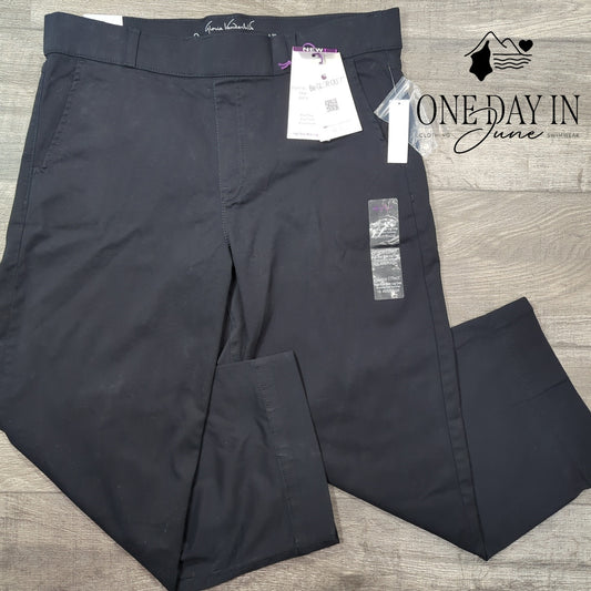 Gloria Vanderbilt Shape Effect High Rise Wide Leg Crop Jeans Size 16