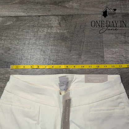 Chico's So Slimming Brigitte Slim Leg Crop Pants White NWT Size Chico's 1.5 (10)