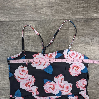 CharmLeaks Floral Ruffle Stripe Bikini Size XL