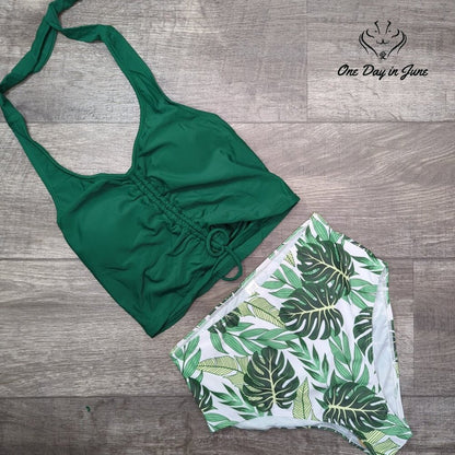 Mukeyo Drawstring Top High Waist Bikini Swimsuit Size S