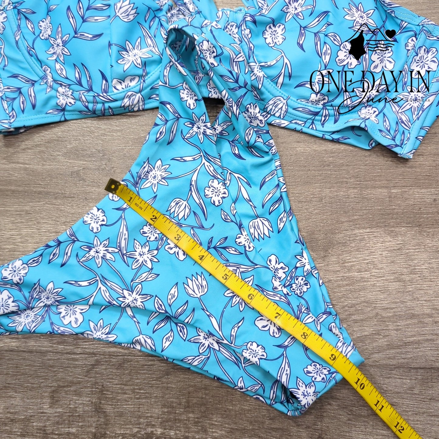 Zaful Tie Back Underwire Bikini Swimsuit Size S