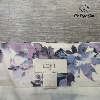 Loft Floral Mini Skirt Size 4