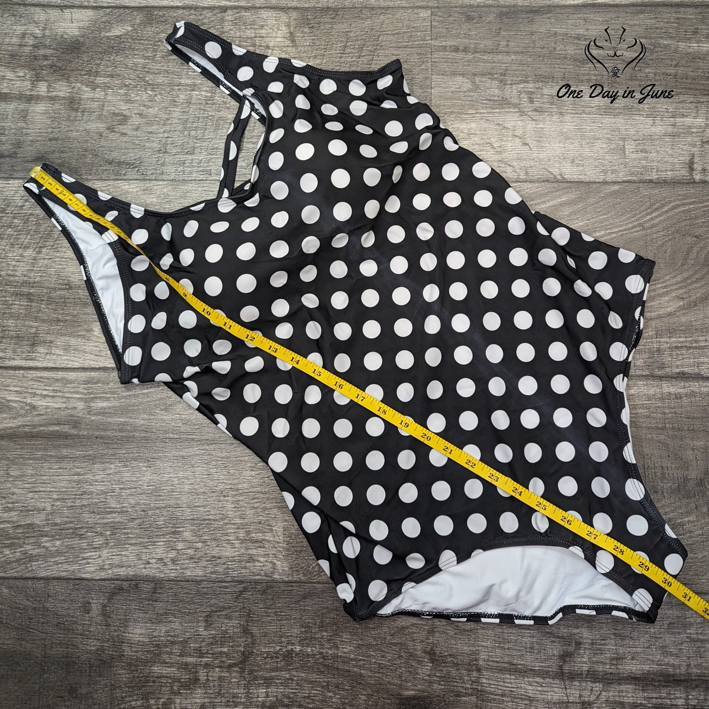 Jimilaka Polka Dot One Piece Swimsuit Size XXL