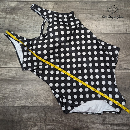 Jimilaka Polka Dot One Piece Swimsuit Size XXL