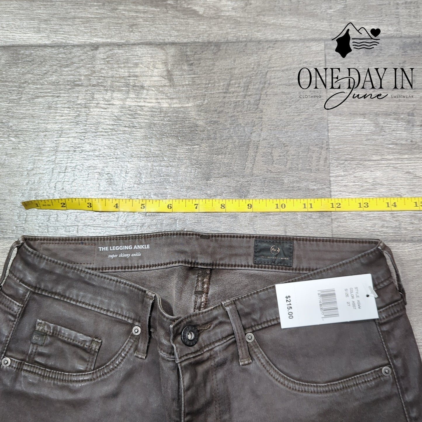 AG Adriano Goldschmied Legging Ankle Faux Leather Super Skinny Jeans Size 27 (4)