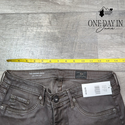 AG Adriano Goldschmied Legging Ankle Faux Leather Super Skinny Jeans Size 27 (4)
