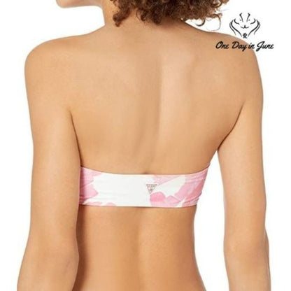 Guess Standard Twisted Bandeau Bikini Top Swimsuit Size L
