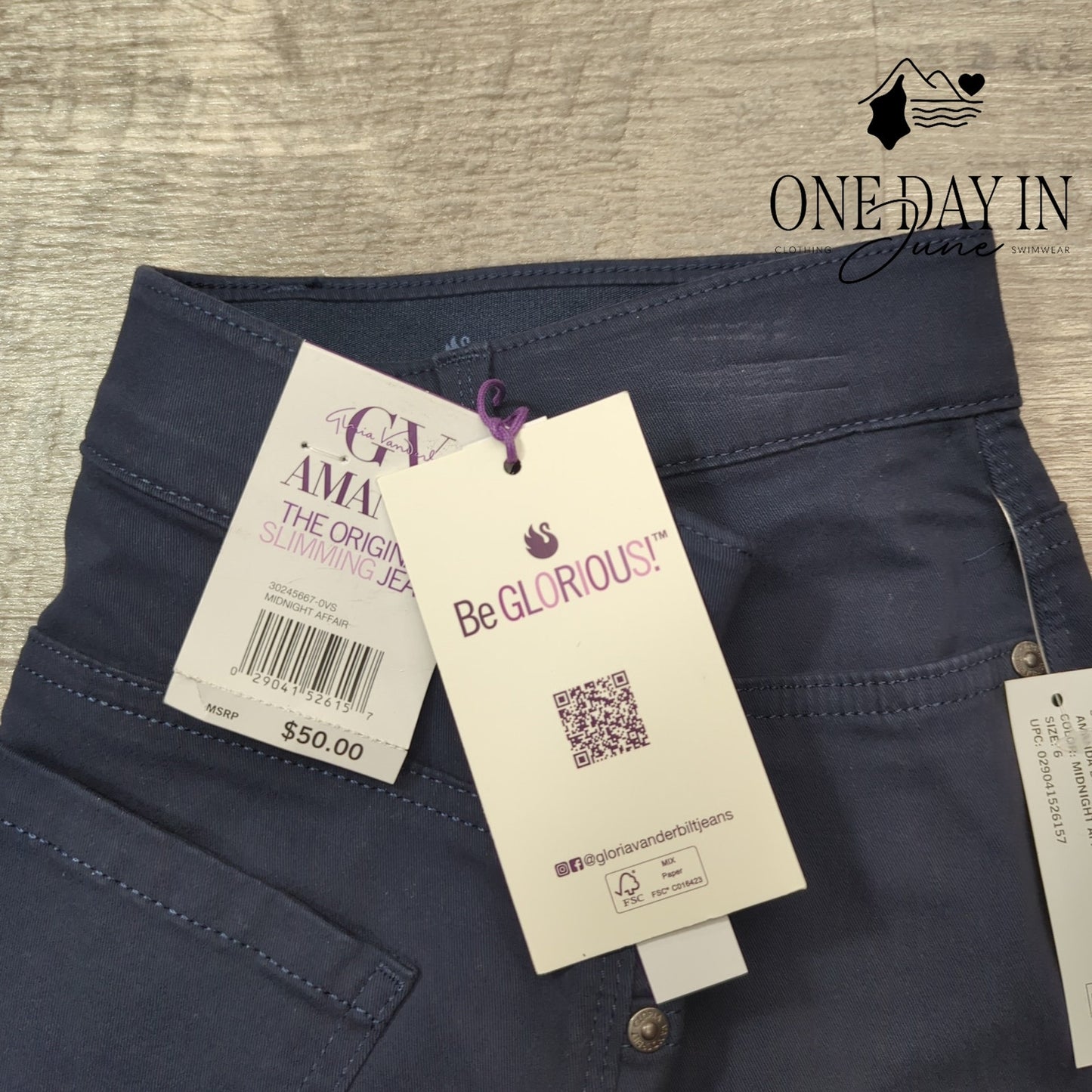 Gloria Vanderbilt Amanda The Original Slimming Jean Size 6