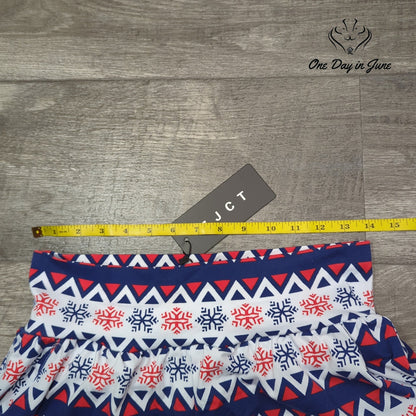 ZJCT Winter Snowflake Pajama Pants Red White Blue Fair Isle NWT Size L