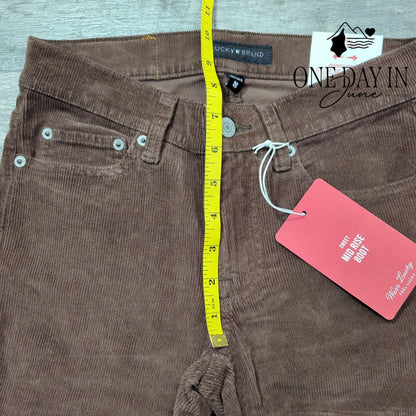 Lucky Brand Sweet Mid Rise Boot Corduroy Pants Size 00