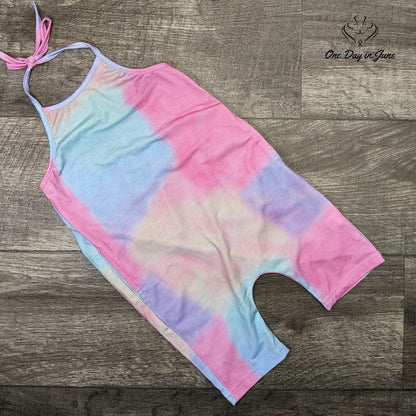 Raisevern Girls Halter One Piece Pocketed Romper Size 4-5 (110)
