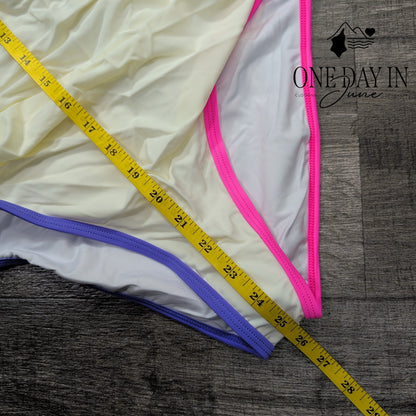 Popvil Tie Back Tummy Control One Piece Swimsuit Size M