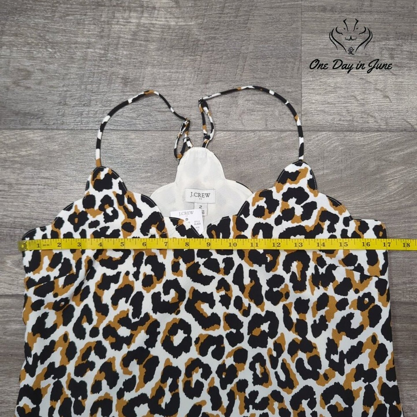 J. Crew Leopard Racerback Tank Top Size 2