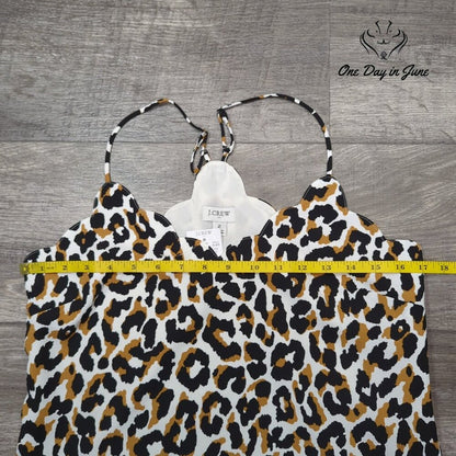 J. Crew Leopard Racerback Tank Top Size 2