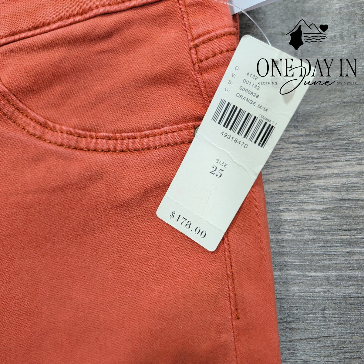 AG Adriano Goldschmied High Rise Abbey Ankle Orange Super Skinny NWT Size 0 (25)