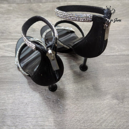 Marc Fisher Jeweled Ankle Strap Heels Size 5.5
