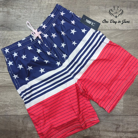 Mofiz American Flag Board Shorts Size XL