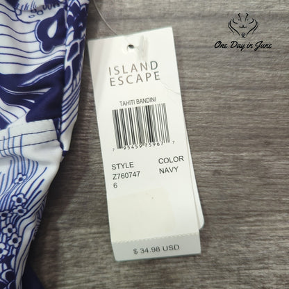 Island Escape Tahiti Bandini Tankini Top Size 6