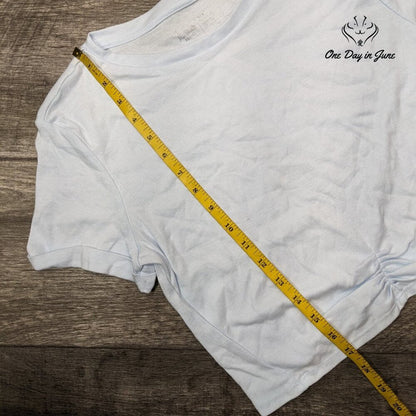 Flirtitude Cropped Crew Neck Short Sleeve Tee Shirt Size XL