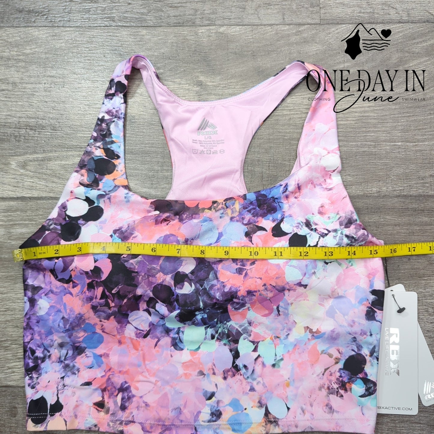 RBX Performance Racerback Performance Sports Bra Size L