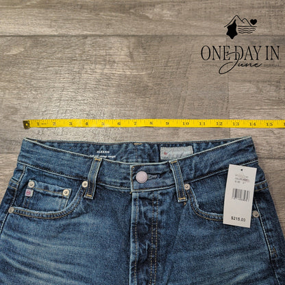 AG Adriano Goldschmied Alexxis High Rise Vintage Straight Jeans Blue NWT Size 4