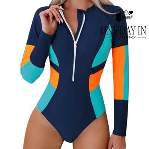 ABAFIP Rashguard Long Sleeve One Piece Swimsuit Size M