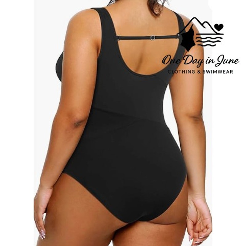 Yonique Plus Size Tie Side One Piece Swimsuit Size 20W