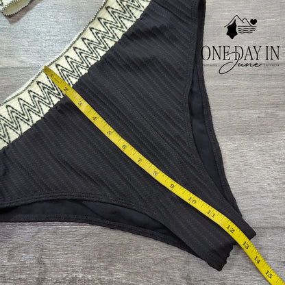 Zuobango Textured Crop Bikini Swimsuit Size XL