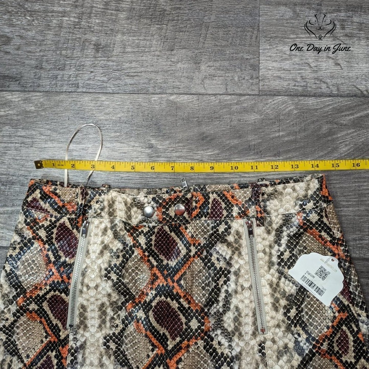 Altar'd State Snake Skin Mini Skirt Size M