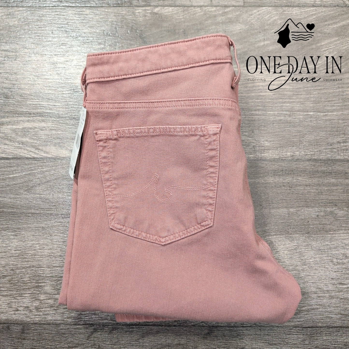 AG Adriano Goldschmied The Prima Ankle Cigarette Jeans Rose Pink NWT Size 4 (27)