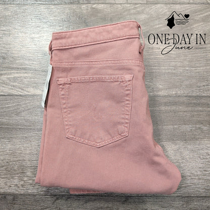AG Adriano Goldschmied The Prima Ankle Cigarette Jeans Rose Pink NWT Size 4 (27)