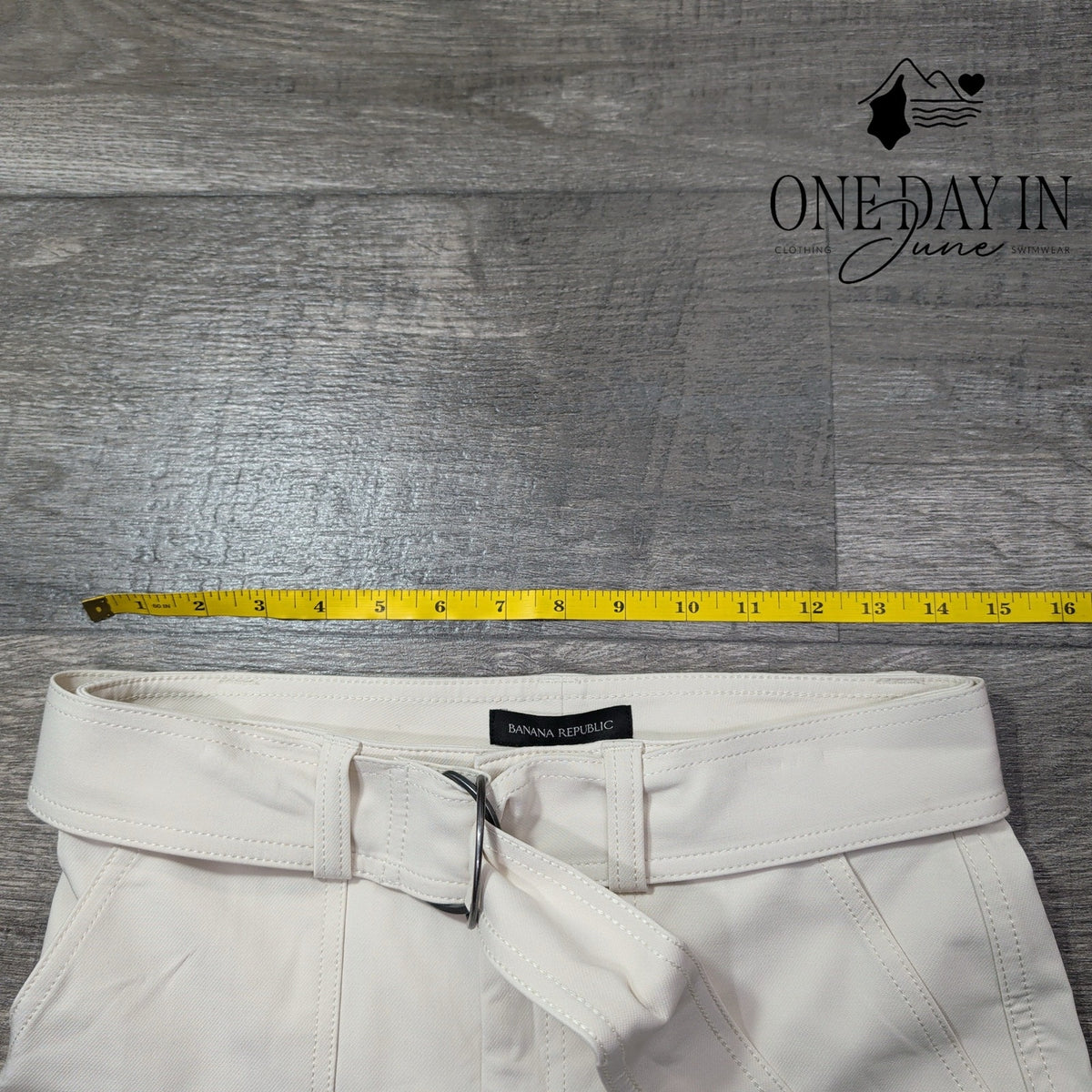 Banana Republic Petite Belted Cargo Pants Ivory White Utility NWT Size 4P