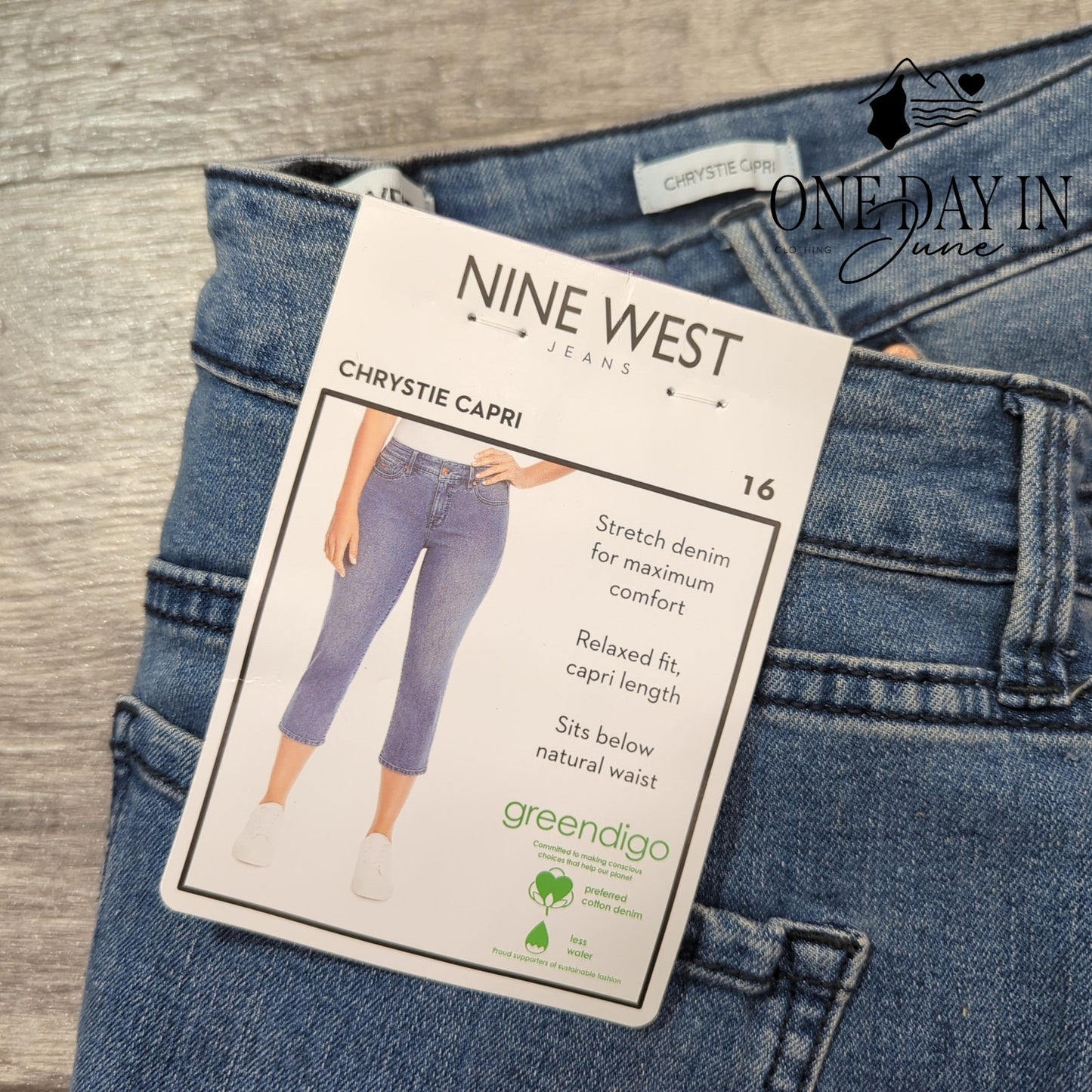 Nine West Chrystie Capri Jeans Size 16