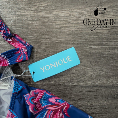 Yonique Plus Size Twist Front One Piece Swimsuit Size 18W