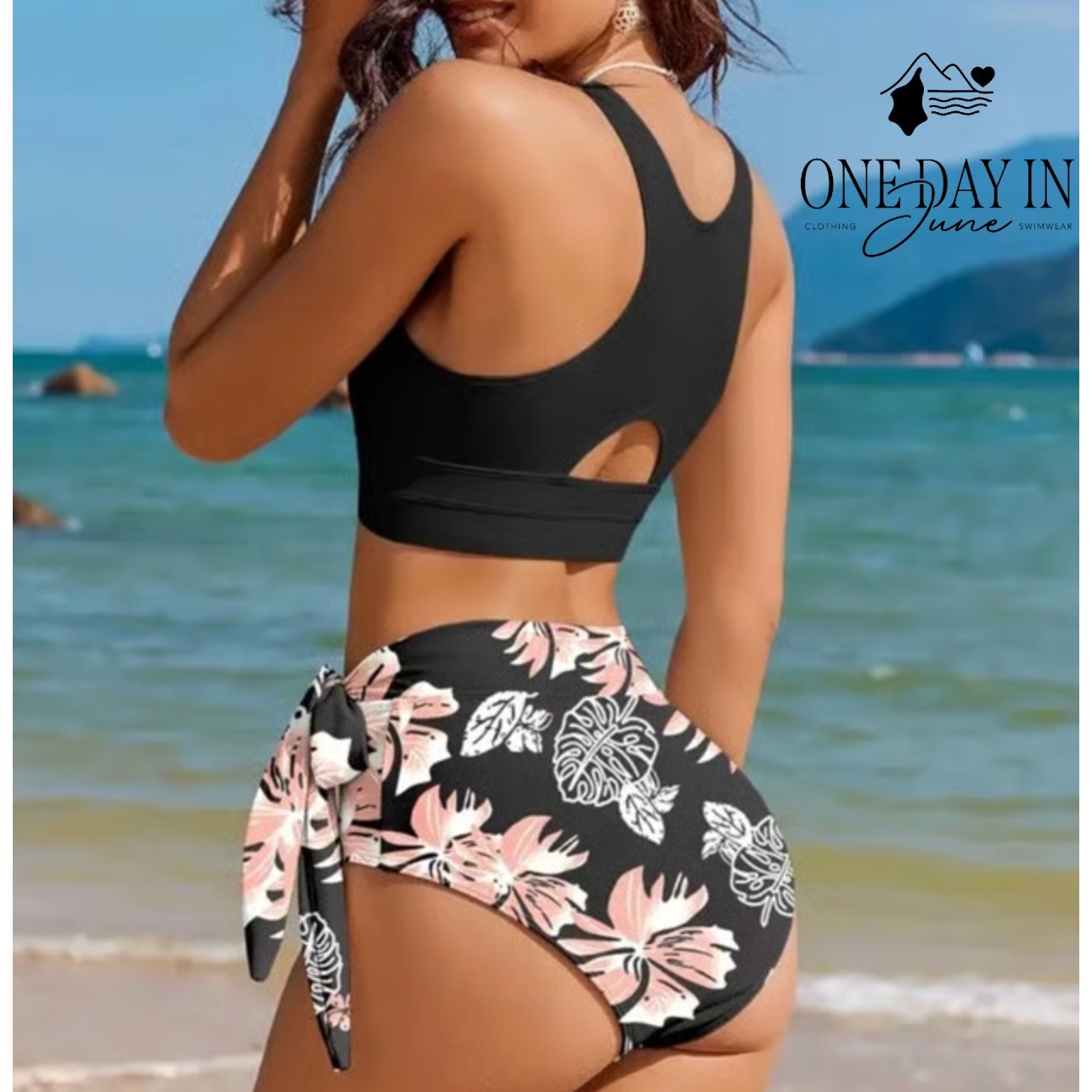 Aimage Crop Top Bikini Swimsuit Size M