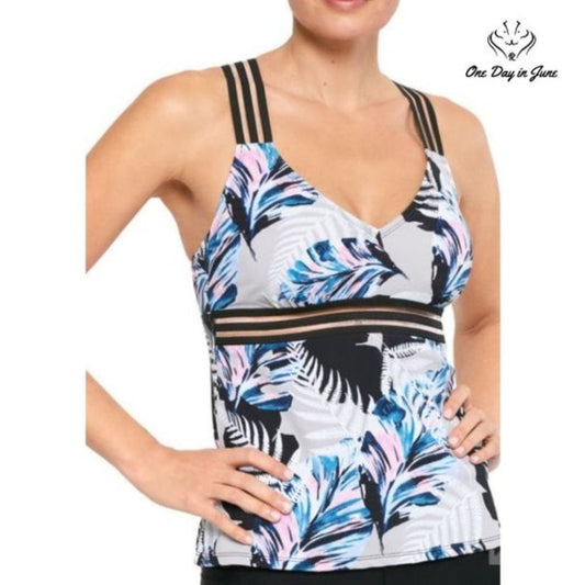 Splashletics Leaf Tankini Top Size S