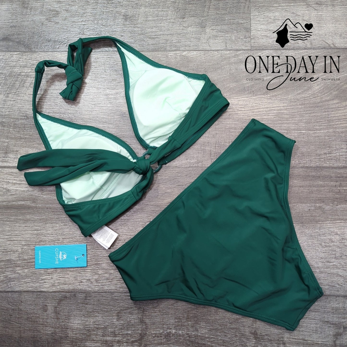 Cupshe Halter Tie Back Bikini Swimsuit Size S