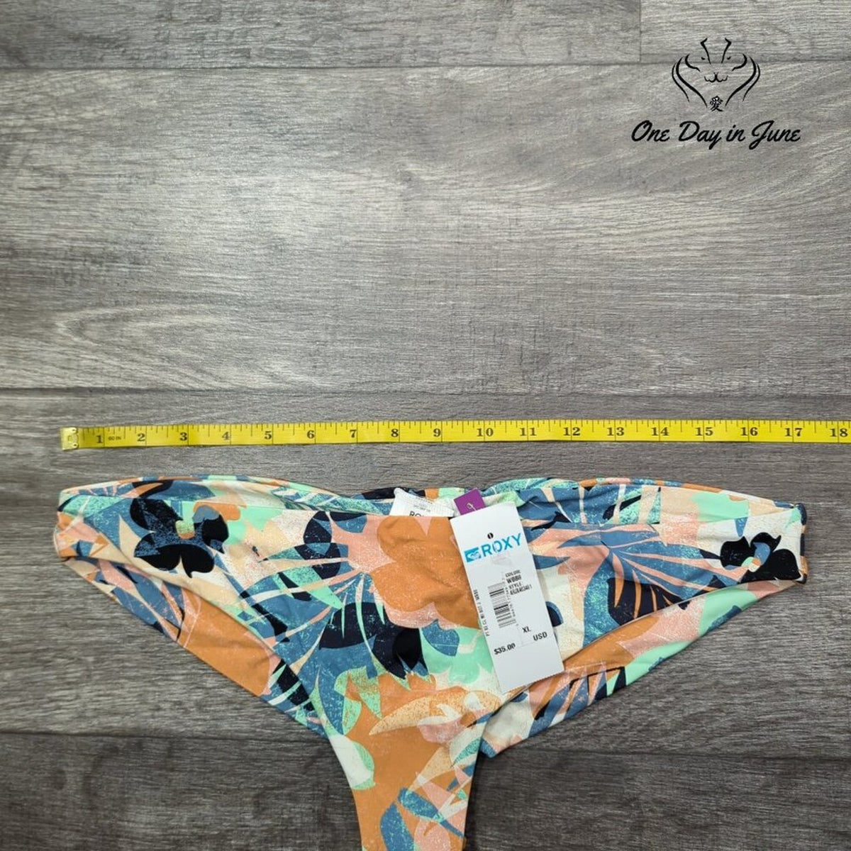 Roxy PT Beach Classics Mini Bikini Bottom Zeta Blossom Floral NWT $35 Size XL