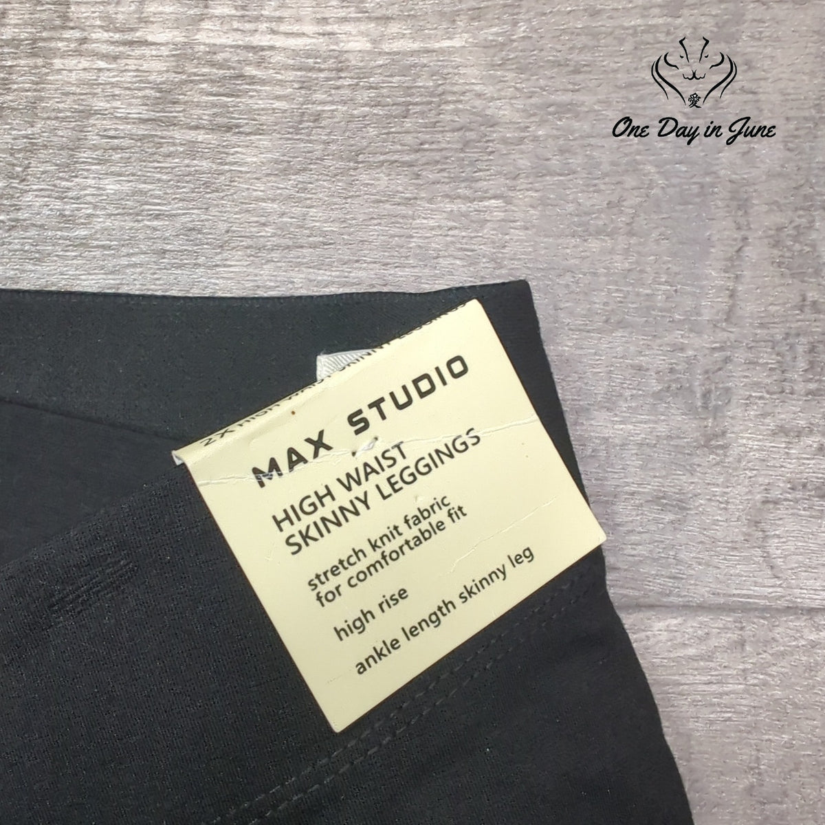 Max Studio High Waist Skinny Ankle Leggings Black NWT Size 2X
