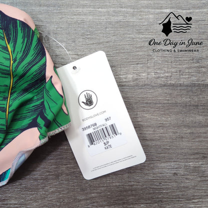 Body Glove Snap Front Tropical Bikini Top Size S