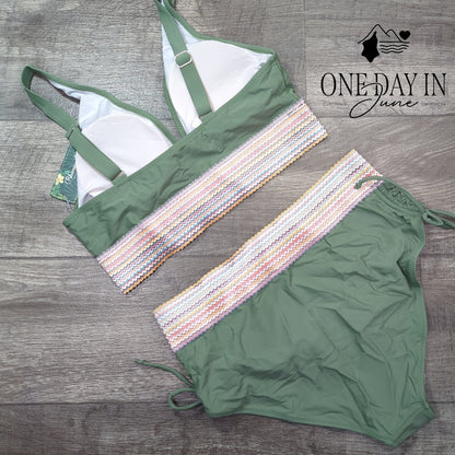 Blooming Jelly High Waist Bikini Swimsuit Size XL