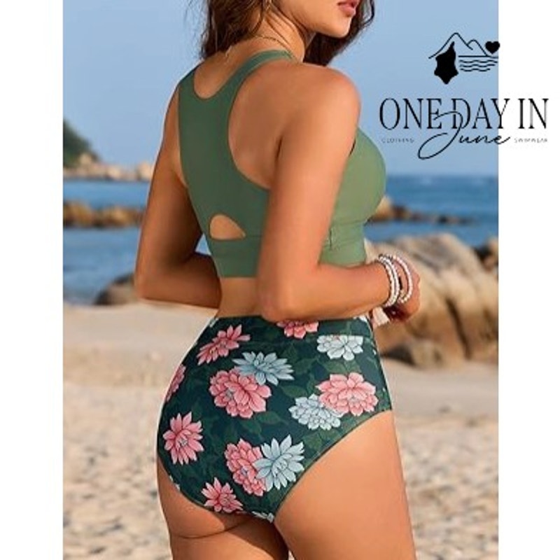 Aimage Crop Top Bikini Swimsuit Size S