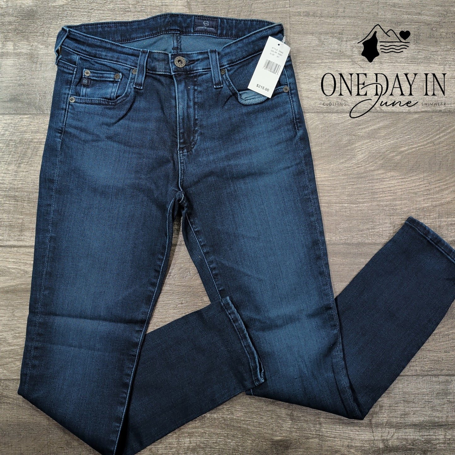 AG Adriano Goldschmied Skinny Jeans Dark Wash Stretch Denim NWT $215 Size 4 (27)