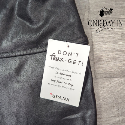 Spanx Faux Leather Legging Pants Size XL