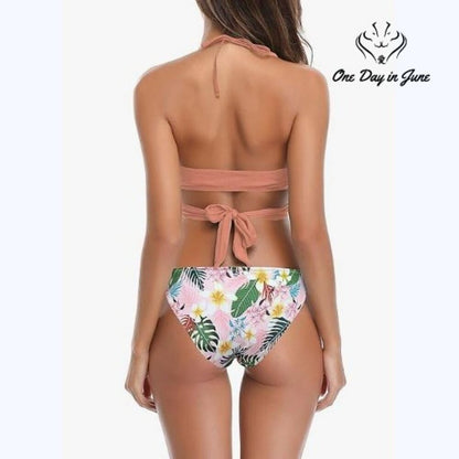 Shekini Halter Bandage Bikini Swimsuit Size XL