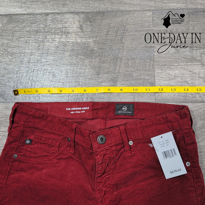 AG Adriano Goldschmied The Legging Ankle Skinny Micr Corduroy Jeans Size 4 (27)