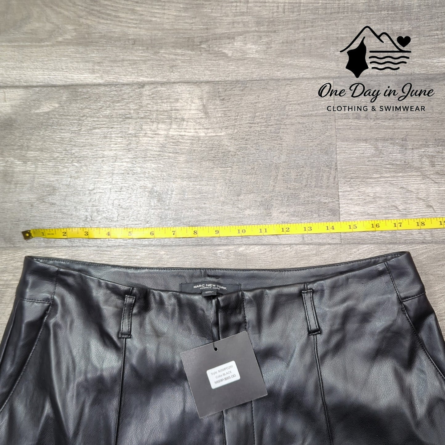 Marc New York Faux Leather Crop Pants Size 14