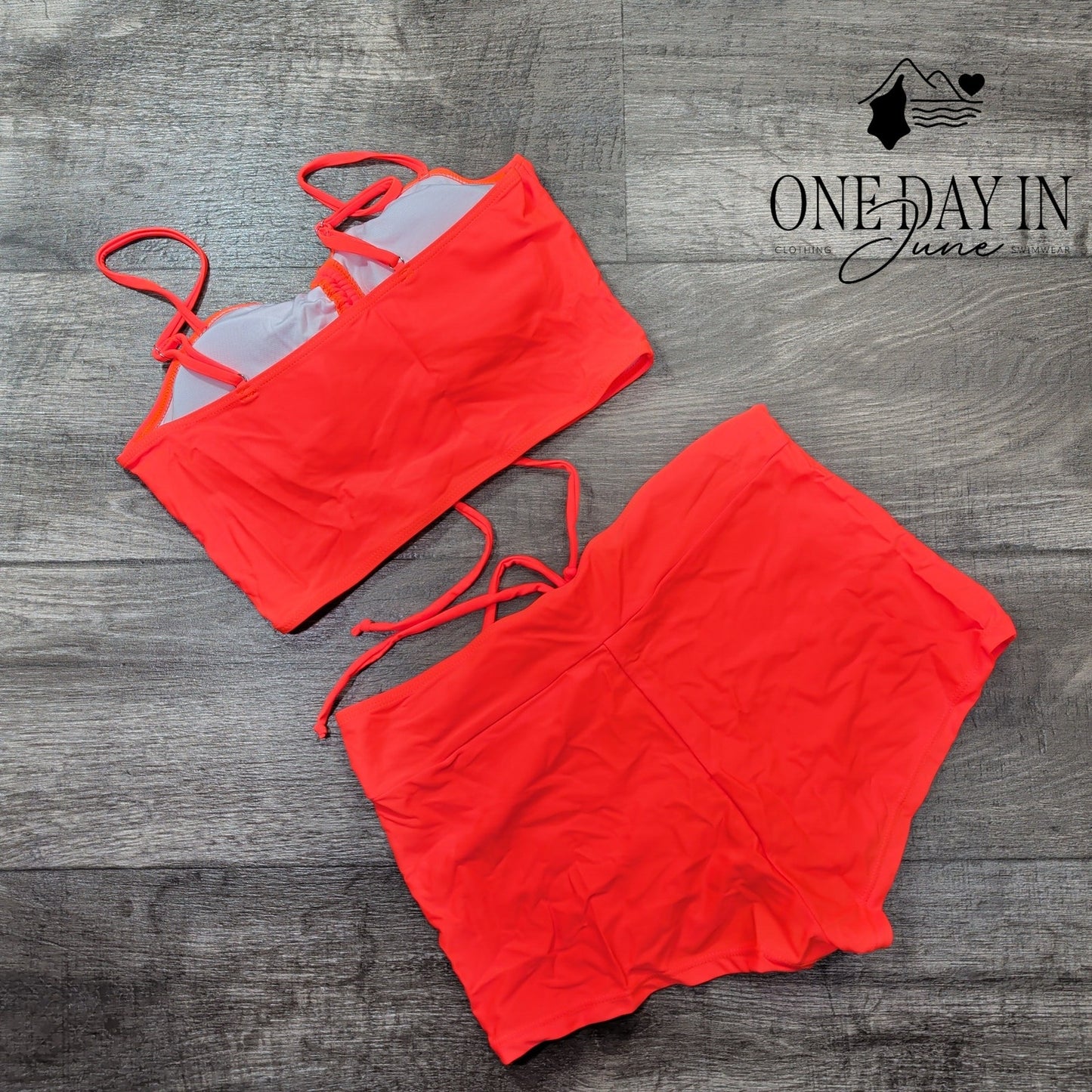 Aleumdr Drawstring Crop Boyshort Bikini Swimsuit Size M
